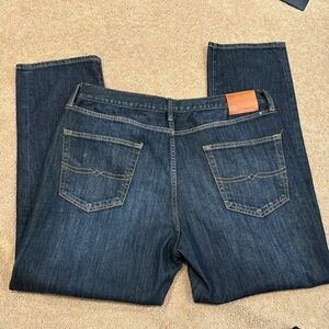 Lucky Brand blue denim lighter weight jeans.